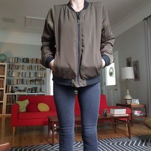 Stitch Fix Army Green Bomber Jacket